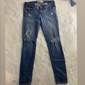 Hollister low waist ripped jeans